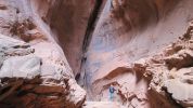 PICTURES/Burr Trail/t_Slot Canyon - George at Back2.JPG